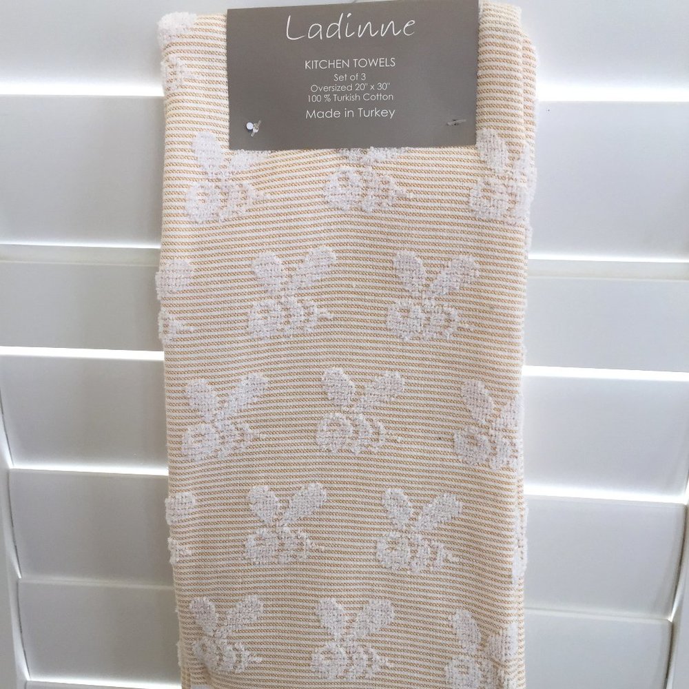 Ladinne Kitchen Towels Turkey 3x set 20"x30" NEW